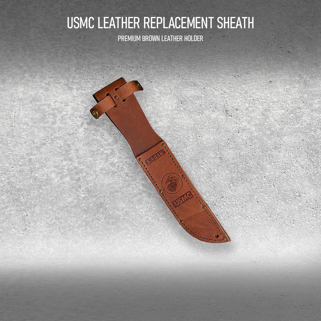 Amazon | Ka-Bar USMC Leather Sheath, Brown, 7-Inch by Ka-Bar | Ka